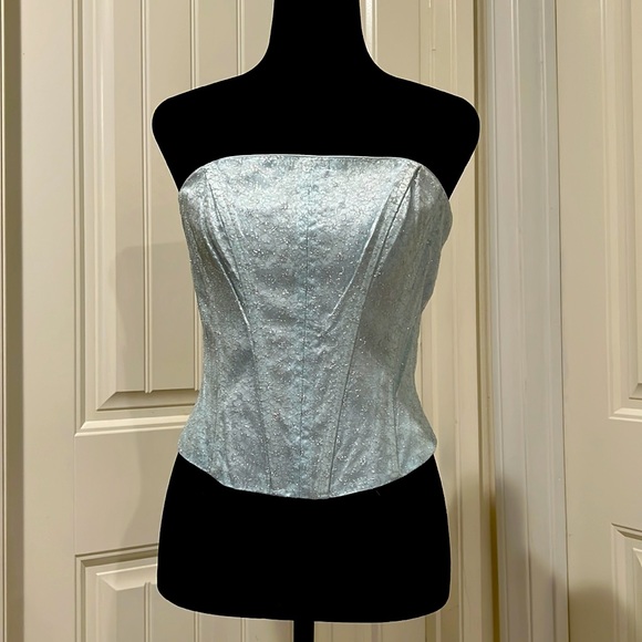 Morgan and Co by Linda Bernell glittery Corset top size 9/10 - Picture 1 of 5
